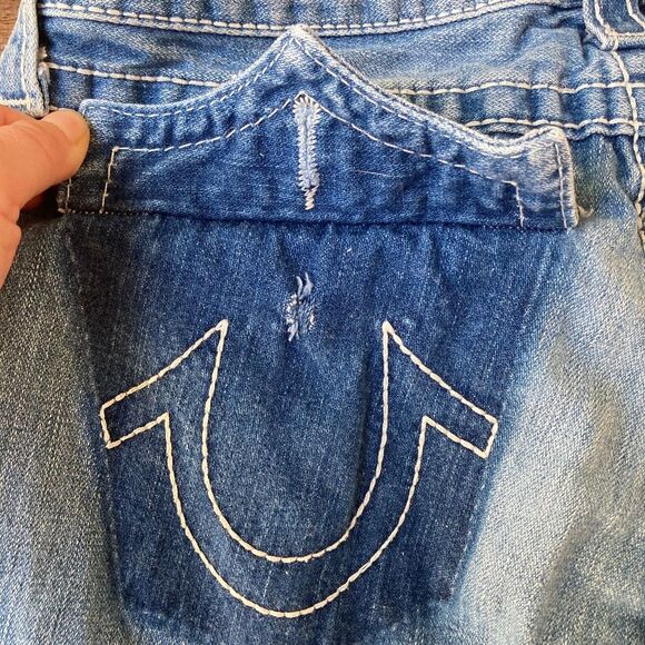 True Religion Joey Burmuda Shorts Denim Low Rise Women's 28 Made in USA - Picture 5 of 10
